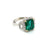 Estate Certified 3,33 Carat Natural Emerald Diamonds Gold Ring
