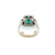 Estate Certified 3,33 Carat Natural Emerald Diamonds Gold Ring