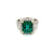 Estate Certified 3,33 Carat Natural Emerald Diamonds Gold Ring