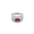 Estate Ruby Diamond Pavé Gold Band Ring