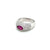 Estate Ruby Diamond Pavé Gold Band Ring