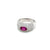 Estate Ruby Diamond Pavé Gold Band Ring