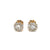 Retro 3.70 Carats Old Mine Cut Diamond Cluster Stud Earrings