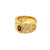 Art Nouveau Ruby Diamond Gold Band Ring
