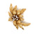 Van Cleef & Arpels Diamond Gold Floral Motif Brooch