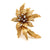 Van Cleef & Arpels Diamond Gold Floral Motif Brooch