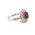 Vintage Ruby Diamond Gold Cluster Ring