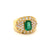 Retro Colombian Emerald Diamond Cocktail Ring