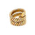 Bulgari Tubogas Three Color Gold Ring