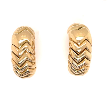 Bulgari Spiga Gold Vintage Earrings