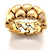 Cartier Diamond Double Coeurs Gold Band Ring