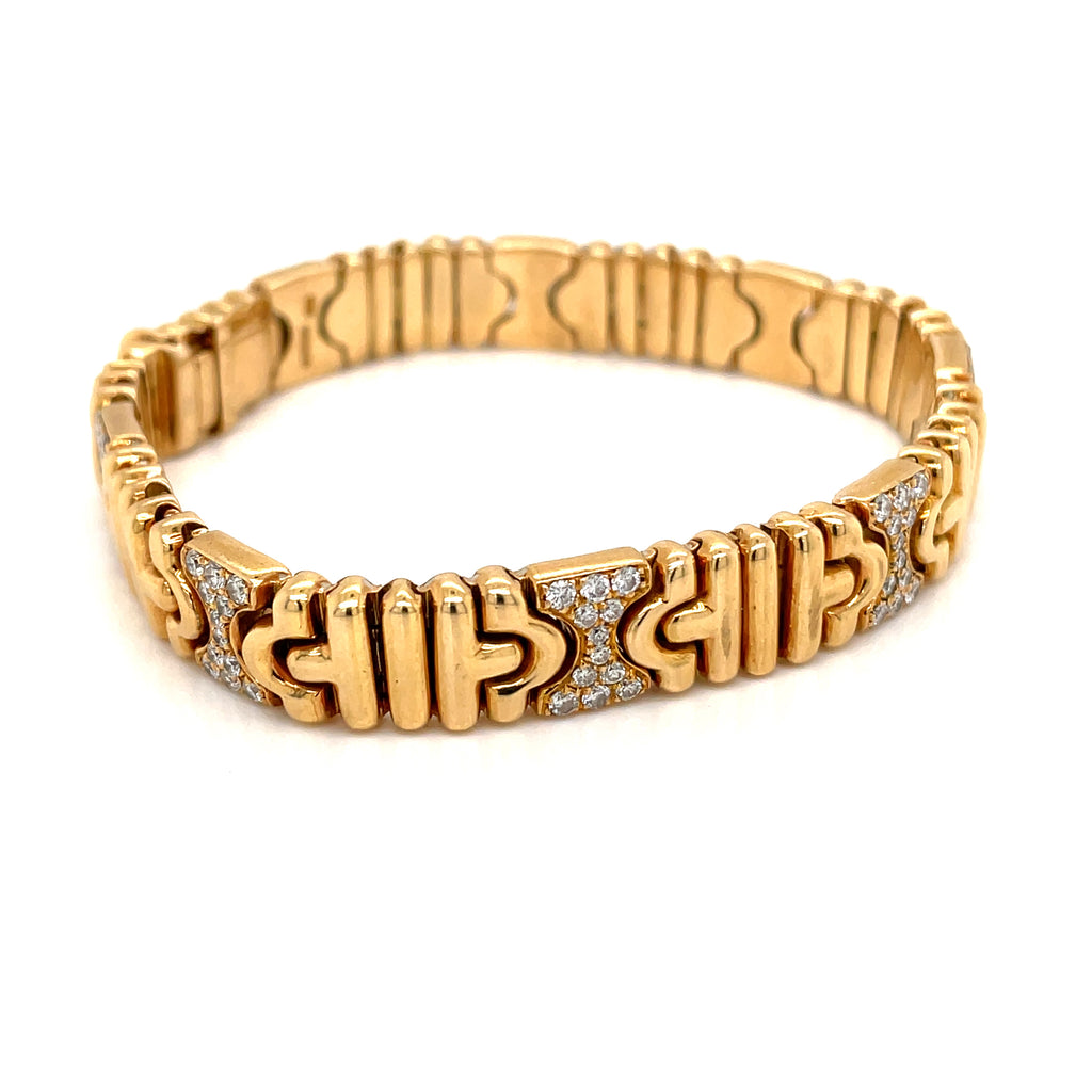 Bvlgari Rose Gold and Diamond Serpenti Viper Bracelet | Harrods IN