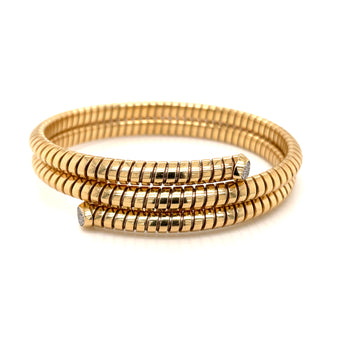 Marina B Trisolina Triple Pavé Diamond Gold Bangle