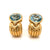 Bulgari Topaz 18 Karat Yellow Gold Earrings