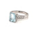Vintage 2.5 carats Aquamarine Diamond Gold Ring