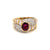 Estate Natural Unheated 2 Carat Ruby Diamond Cocktail Ring