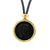 Bulgari Monete Constantinus Coin Black Lace Yellow Gold Pendant Necklace