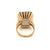 Retro Quartz Fumé Gold Ring