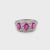 Estate Ruby Diamond Three Stone Engagement Ring