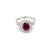 Estate Certified Unheated Sapphire Diamond Ring