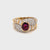 Estate 2 Carat Ruby Diamond Cocktail Ring