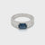 Estate Sapphire Diamond Gold Band Ring