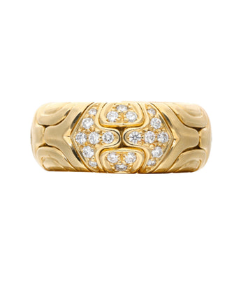Bulgari Alveare Diamond Gold Band Ring