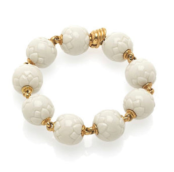 Bulgari Chandra Porcelain Gold Bracelet