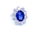 Estate SSEF Certified 7.88 Carat Unheated Sapphire 5 Ct Certified Diamonds Ring