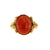 Coral Gold Sculptural Man Body Dome Gold Ring