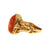 Coral Gold Sculptural Man Body Dome Gold Ring