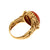 Coral Gold Sculptural Man Body Dome Gold Ring