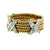 Rope Design Diamond Gold Band Ring