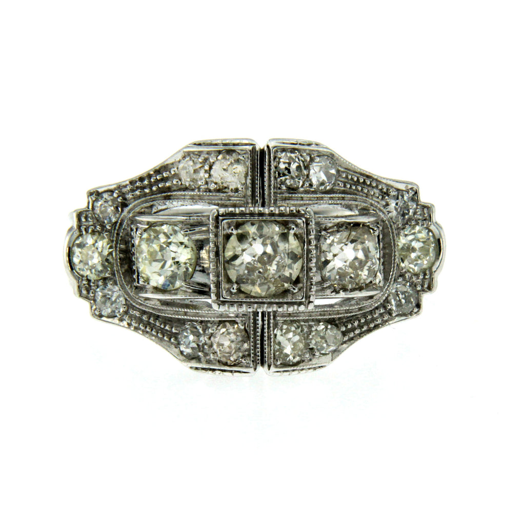 Art Deco Diamond Gold Ring De Maria Jewelry