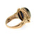 Iolite Gold Sculptural Man Body Dome Gold Ring