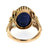 Iolite Gold Sculptural Man Body Dome Gold Ring