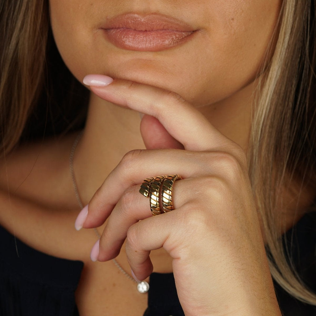 Bulgari tri color ring deals