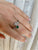 Vintage Hearts Emerald Diamond Vous et Moi Gold Ring