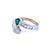 Vintage Hearts Emerald Diamond Vous et Moi Gold Ring