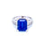 GIA Certified 6.59 Carat Sapphire Diamond Gold Ring