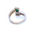 Vintage Hearts Emerald Diamond Vous et Moi Gold Ring