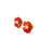 1960s Diamond Carnelian Stud Flower Earrings