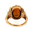 Amber Gold Sculptural Man Body Dome Gold Ring