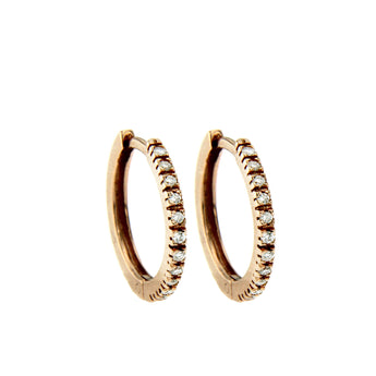 Gold Diamond mini Hoop Earrings